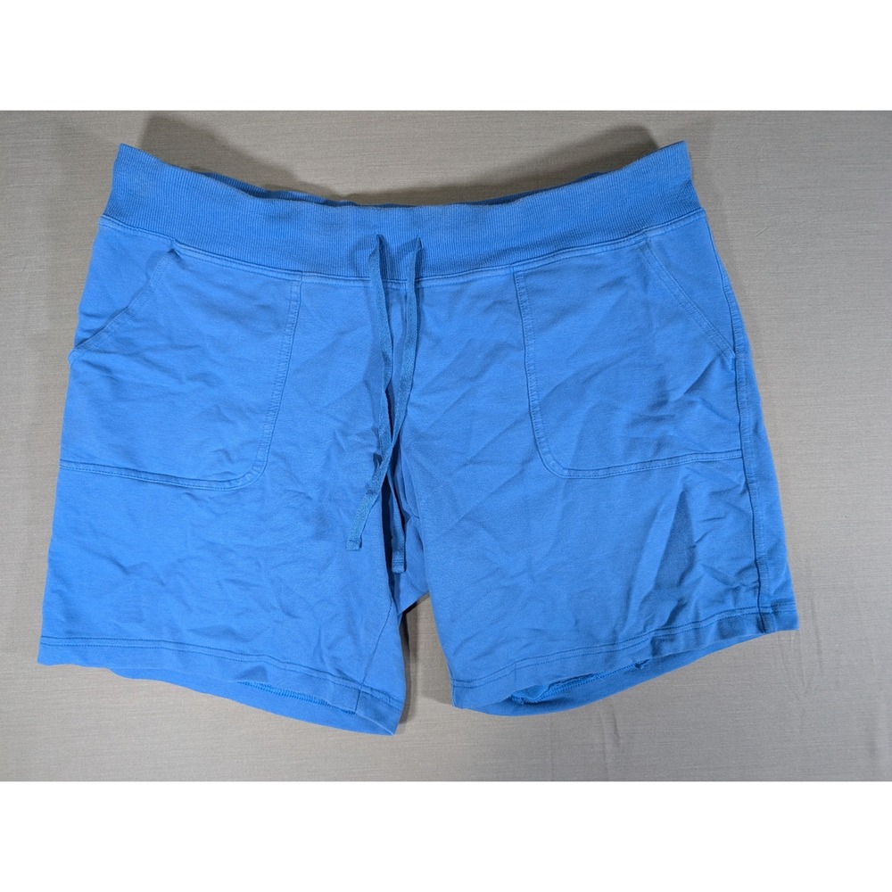 Athletic Works Blue Knit Lounge Shorts XL Cobalt Crush Drawstring Pockets